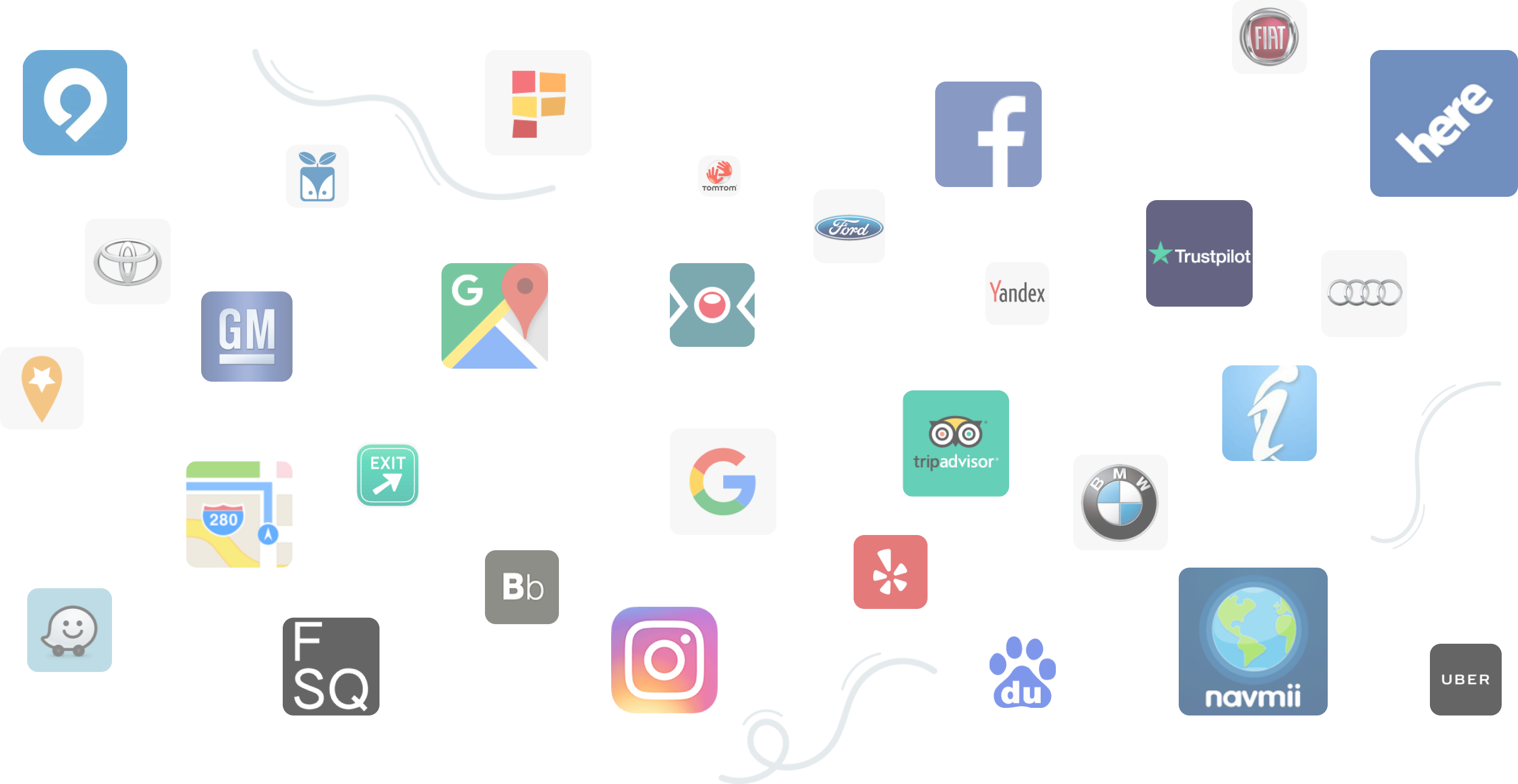 logos of multiple online entities