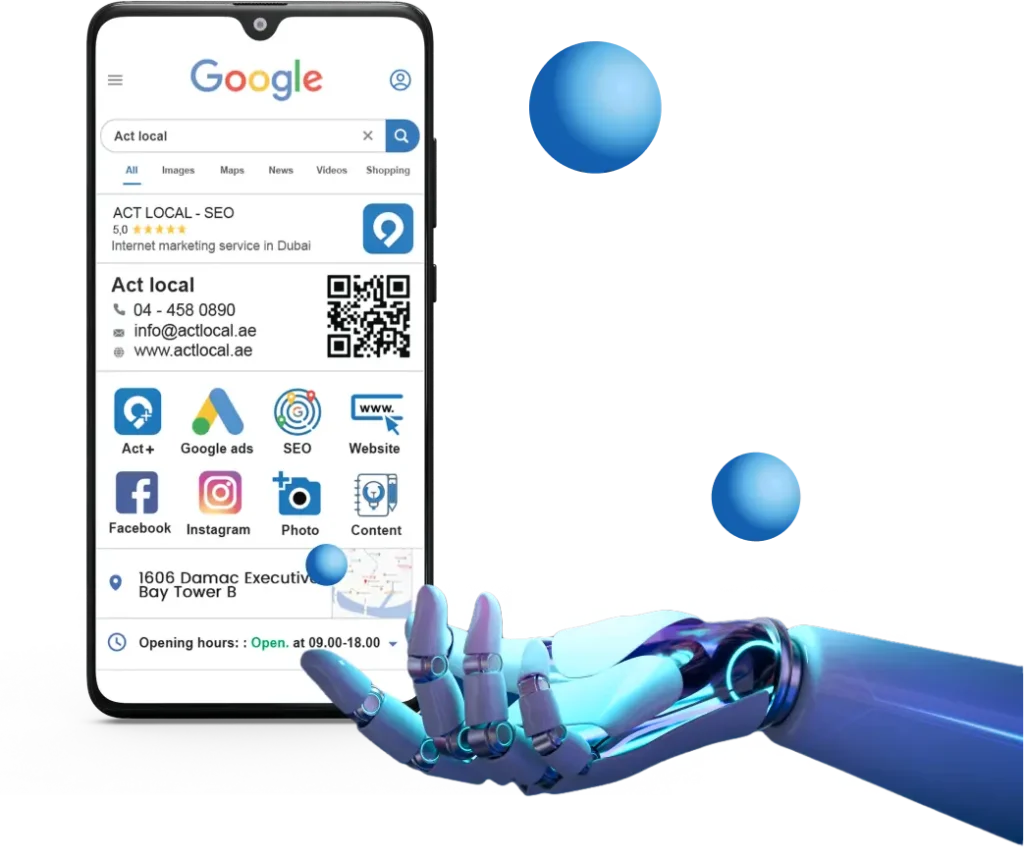 Ai hand holding mobile phone